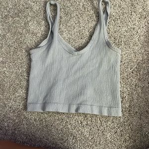 grey ish blue cropped tank